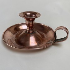 Vintage Französisch Kupfer Weihnachten Kerzenhalter, traditionellen Kammer Stick