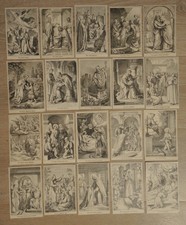 20x Heiligenbild , Holzschnitt - holy card , santini  , woodcut , LUXUSPAPIER #1