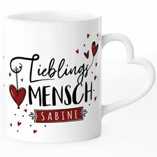 Tasse Herzhenkel Lieblings-[Wunschperson] personalisierbar mit Namen