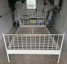 IKEA Bettgestell (LEIRVIK 140 x 200 cm) in weiß + Lattenrost
