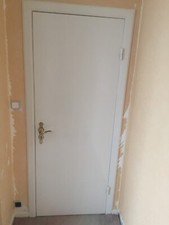 Zimmertür + Zarge weiß Holz 93cm x 206cm - Top Zustand Tür Alt Holztür