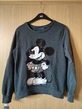 Micky Maus Pulli Pullover Sweatshirt grau Pailetten gr:s langarm