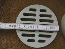  Bodenablaufgitter rund 10cm grau Kunststoff Sieb  Ablaufgitter Bodenbablauf 