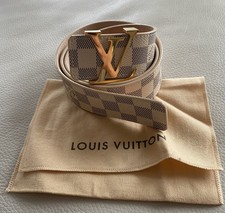 Louis Vuitton Gürtel Original LV Initiales Damier Azur 85