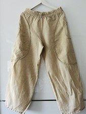 Ballonhose, She´s crazy, Leinen, Lagenlook, 42-44, Ocker