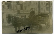Fotokarte BERLIN - Straßenszene - Pferdewagen mit Flaschenkisten - um 1910