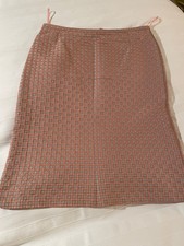 St. Emile Damenrock Gr. DE 36 Baumwolle+Seide, rosé/türkis gemustert, gefüttert 