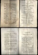 1860 L.A LEWIS, LONDON Book Auctioneer Katalog der Bibliothek WARRAND von INVERNESS