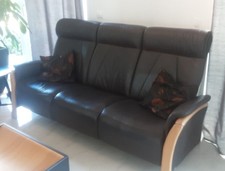 Ledersofa und -sessel himolla , Sessel mit Relaxfunktion