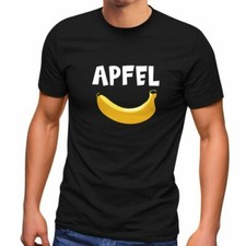 Herren T-Shirt  lustiger Aufdruck Apfel Banane Witz Scherz Fun-Shirt Spruch