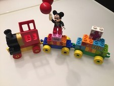 Lego Duplo Mickey Mouse Maus Geburtstagszug Lokomotive Anhänger 