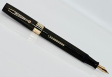 VINTAGE WORKING 1930er WATERMANS FÜLLSTIFT 9CT GOLD KAPPE BAND 14CT NEU IM KARTON - A ++