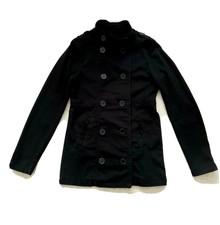 H&M ** Übergangsjacke Jacke Cabanjacke Gr.170 * Damen Gr.34 36 Schwarz VINTAGE 