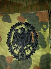Bundeswehr Leistungsabzeichen schwarz 5 Teilnahme Haushaltsauflösung  flecktarn