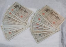 Konvolut Posten Sammlung Geldscheine 25x Reichsbanknote 1000 Mark 1910