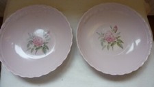 HUTSCHENREUTHER , 2 Suppenteller,  Porzelaine Rose, 22 x 4 cm