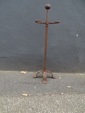 alter Französicher Kaminbesteck Ständer Halter groß Eisen rostig aus Frankreich