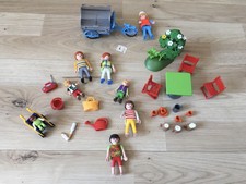 Playmobil Eiswagen Eismann Tisch Stühle Figuren Baum Familie usw. über 20 Teile