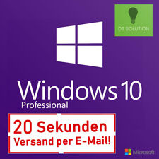 Microsoft Windows 10 Professional NEU Pro Software per E-Mail