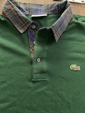 Lacoste Vintage Poloshirt Grün Gr.: XL/ Lacoste-Gr.: 7/ Herren Burberry-Kragen