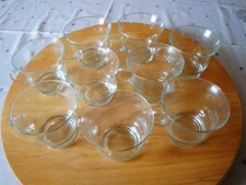 Bowle Gläser Glastassen Teetassen mit Henkel Teeglas  Punschgläser 9 Stck.