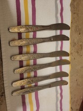 6 x Messer DDR Besteck Modell Diana Jagdmotiv Edelstahl 18*10 