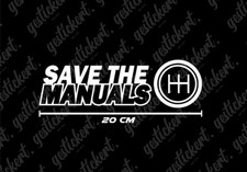 1x 20 cm Save The Manuals Aufkleber Sticker Decal Tuning JDM Oldtimer Youngtimer