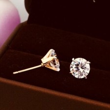 9k 9ct Gold "Gold gefüllt" Damen Mädchen Ohrstecker Paar verschiedene Größen Geschenk