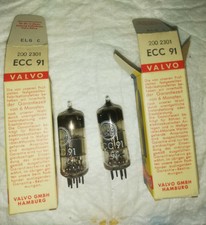 2x ECC 91 von VALVO *NOS *neu *Matched Pair *rar