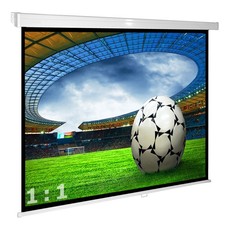 Avlux Heimkino Beamer Rolloleinwand 220 x 220 cm 1:1  FULL HD 3D NEUWERTIG VP24