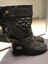 Org. BELSTAFF SQUAREMASTER Damen Schuhe Stiefel Leder Antique Black 41 w. Neu