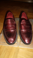 LOAFER  / SLIPPER ★ ZARA WOMEN ★ ROT METALLIC ★ GR. 39