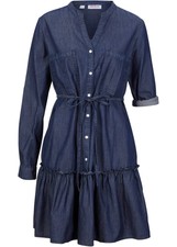 Neu Jeanskleid mit Gürtel Gr. 44 Blau Denim Damen-Kleid Mini Jeans-Dress