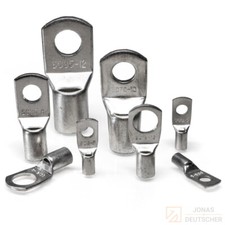 Rohrkabelschuhe blank M5 - M16 6,0 - 150 mm² Kabelschuhe Ring Press unisoliert