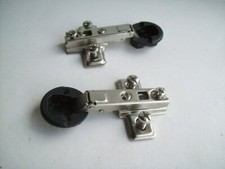 2 Stück Topfband m Montageplatte Häfele Glastür Scharnier Schrank gerade Metalla