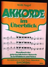 Klavier  Piano Lehrbuch, Akkorde Griffbilder Noten im Überblick,  von W. Nagel