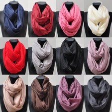 Uni Loop Schal Loopschal Rundschal Schlauchschal Tuch Halstuch Seide 