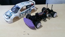 Tamiya TL-01 LA Chassis Ford Focus RS WRC 03 Karosserie 1:10 TL01 selten Vintage
