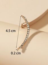 Crystal Gold Tone Mond Ohr Wickel Manschette Piercing Ohrringe Frauen Schmuck Geschenk UK