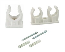 Doppel Rohrclip 10-28mm Rohrhalter Rohr Schelle für Kupferrohr, Kunststoffrohr  