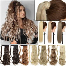 PONYTAIL Pferdeschwanz Haarverlängerung Umwickeln Lang Dick Lockig Extensions DE