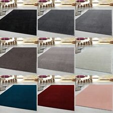 Kurzflor Flachflor Teppich Gabbeh Optik Wohnzimmerteppich Einfarbig 7 Farben