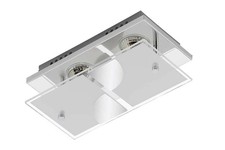 LED Deckenleuchte Briloner Tom 3597-028 Wohnraumlampe Chrom Glas GU10 2x 3 Watt