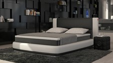 Boxspringbett AQUILA Design Luxus Polsterbett bequemes Designerbett Zweifarbig