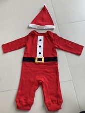 Weihnachts- Outfit Strampler & Mütze 56/62 3mo Weihnachtsmann Einteiler Carter’s