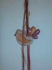 Wand-/Fensterdeko*Metallvogel m. Dekor *Floristik*Handarbeit*wNEU*pink*NP 24,95€