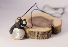 SLOTH Bär Halskette Tier Achat Schmuck Zubehör handgefertigten Wildlife Natur