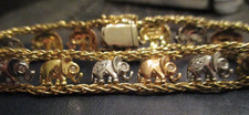Elefant Armband Gold 750 - 23 gr. Brillanten 0,39 ct. Rot Weiß Gelb Gold