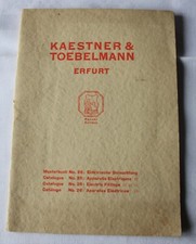  RAR, Katalog, Musterbuch, KAESTNER & TOEBELMANN Erfurt, Lampen