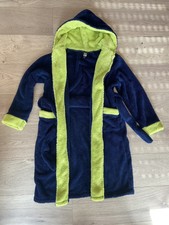 NEU! Superschöner Luxus-Bademantel so kuschlig weich Kinder Jungen 158/164 blau